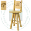 Hinterland Log Swivel Branded Fish Back 24'' Bar Stool.