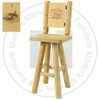 Hinterland Log Swivel Branded Loon Back 24'' Bar Stool.