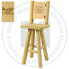 Hinterland Log Swivel Branded Moose Bush Back 30'' Bar Stool.