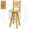 Hinterland Log Swivel Branded Fawn Back 30'' Bar Stool.