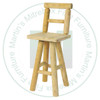 Hinterland Log Swivel Horizontal Back 24'' Bar Stool.