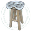Log Solid Swivel Tractor 30'' Stool.