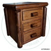 Hinterland 3 Drawer Log Nightstand.