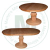 Oak Boston Single Pedestal Table 48''D x 48''W x 30''H Has 1'' Thick Top With 2 - 12'' Leaves