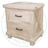 Pine Truss 2 Drawer Nightstand