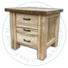 Wormy Maple Live Edge 3 Drawer Nightstand