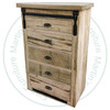 Wormy Maple Iron Track 5 Drawer Chest