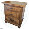 Maple Adirondack 3 Drawer Wide Nightstand
