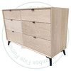 Maple Venice 6 Drawer Dresser
