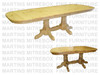 Maple Martin Collection Double Pedestal Table 48''D x 60''W x 30''H With 4 - 12'' Leaves Table Has 1'' Thick Top