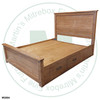 Oak Adirondack Double Bed With 4 Drawer Storage