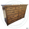 Oak Adirondack 9 Drawer Wide Dresser