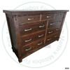 Oak Timber 9 Drawer Wide Mule Dresser
