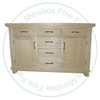 Oak Timber 6 Drawer 2 Door Sideboard