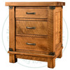 Oak Galley 3 Drawer Nightstand