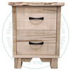 Pine Tofino 2 Drawer Live Edge Nightstand