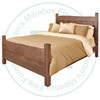 Wormy Maple Edgewood King Flat Panel Live Edge Bed With 22'' High Footboard