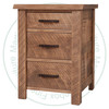 Wormy Maple Edgewood 3 Drawer Live Edge Nightstand