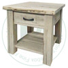 Wormy Maple Edgewood 1 Drawer and Shelf Live Edge End Table