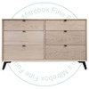 Maple Venice 6 Drawer Wide Dresser