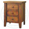 Oak Rustic Farmhouse 3 Drawer Nightstand