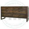 Oak Tempas 6 Drawer Wide Dresser