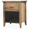 Wormy Maple Riverside 1 Drawer Open Shelf Nightstand
