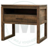 Wormy Maple Tempas 1 Drawer Wide Nightstand