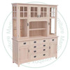Oak Mission Hutch And Buffet 69'' Wide x 82'' High x 19.5'' Deep