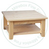 Pine Dakota 1 Shelf Square Coffee Table