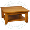 Wormy Maple Dakota 1 Shelf Large Square Coffee Table
