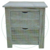 Wormy Maple Barn Door 2 Drawer Night Stand