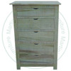 Wormy Maple Barn Door 5 Drawer Chest Of Drawers