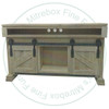Wormy Maple Metro Slim Line Open Center and 2 Wood Doors TV Entertainment Unit