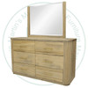 Fiona 6 Drawer Dresser. Dresser Dimensions 18'' Deep x 60'' Wide x 36'' High