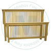 Pine Queen Mission Spindle Bed 52'' Headboard 32'' Footboard