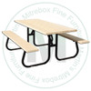 Steel Tube 48'' Wide Spruce Top Picnic Table