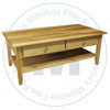 Oak Kennaway 2 Drawer Shelf Coffee Table