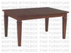 Oak Arizona Solid Top Harvest Table 42''D x 42''W x 30''H