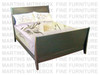Oak King Oakton Panel Bed. Headboard 52'' High Footboard 36'' High