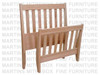 Oak Single Oakton Slat Bed. Headboard 52'' High Footboard 36'' High