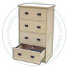 Oak Mission Lateral 4 Drawer Filing Cabinet