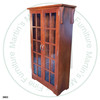 Pine Mission 2 Glass Door Wide Bookcase