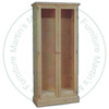 Oak Cottage 5 Adjustable Shelf 2 Glass Door Bookcase