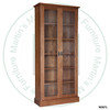 Oak Cottage 5 Adjustable Shelf 2 Glass Door Bookcase