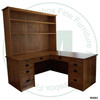 Oak Mission L Shaped Hutch Office Desk