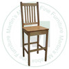 Maple 24'' Shaker Bar Chair ( No Swivel ) 16.5''D x 24''H x 18''W