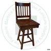 Oak 30'' Mission Swivel Bar Chair 16.5''D x 30''H x 17''W