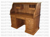 Oak Double Pedestal Roll - Top Desk 32''D x 60''W x 53''H