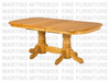Oak Martin Collection Double Pedestal Table 48''D x 108''W x 30''H. Table Has 1.25'' Thick Top.